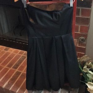 WHBM Size 6 Strapless - Satin Fit and Flare Dress